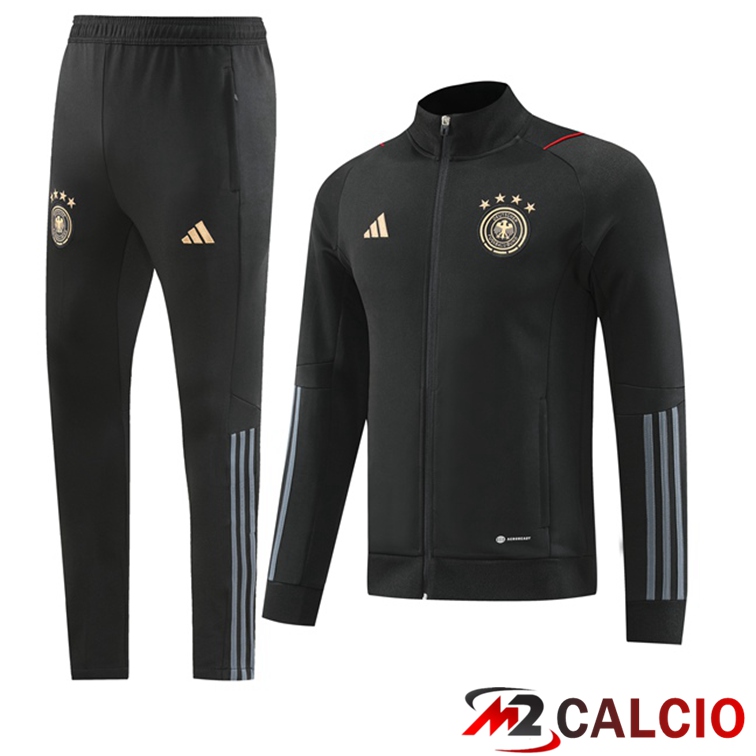 Maglie Calcio Personalizzate,Tute Calcio Squadre,Maglia Nazionale Italiana Calcio | Insieme Tuta Calcio - Giacca Germania Nero 2022/2023
