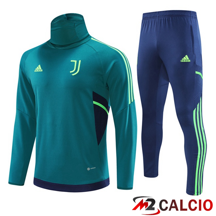 Maglie Calcio Personalizzate,Tute Calcio Squadre,Maglia Nazionale Italiana Calcio | Insieme Tuta Calcio Juventus Collo alto Verde 2022/2023