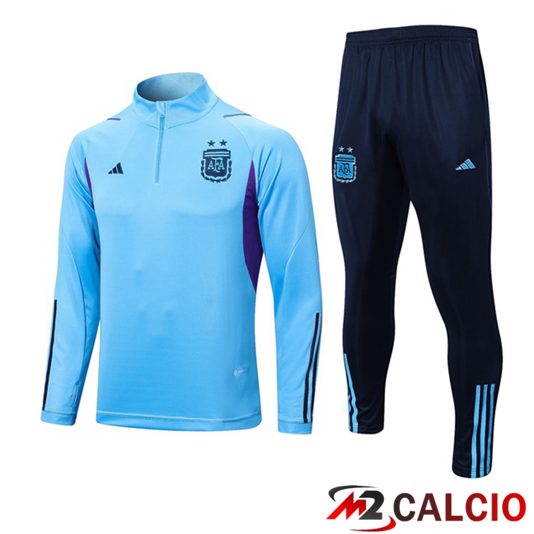Maglie Calcio Personalizzate,Tute Calcio Squadre,Maglia Nazionale Italiana Calcio | Insieme Tuta Calcio Argentina Blu 2022/2023
