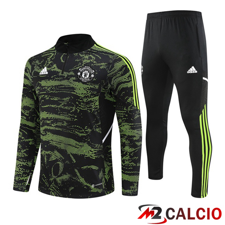 Maglie Calcio Personalizzate,Tute Calcio Squadre,Maglia Nazionale Italiana Calcio | Insieme Tuta Calcio Manchester United Verde 2022/2023