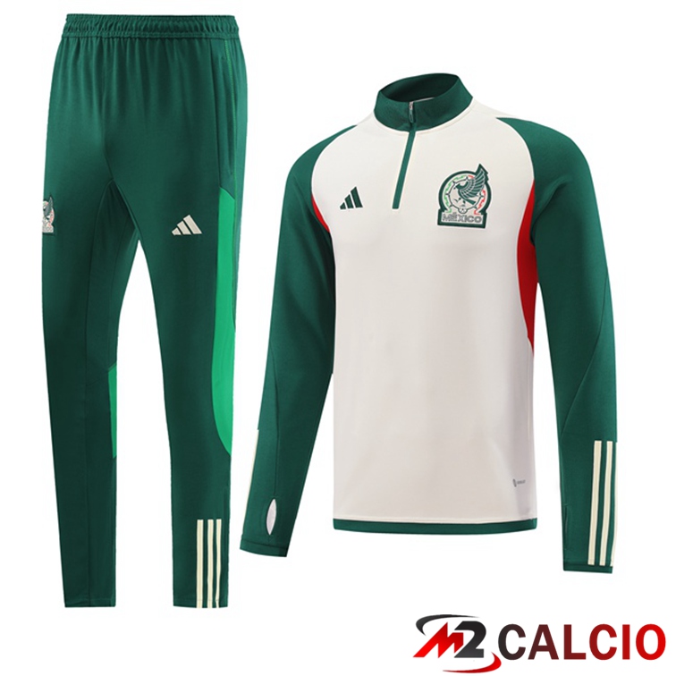 Maglie Calcio Personalizzate,Tute Calcio Squadre,Maglia Nazionale Italiana Calcio | Insieme Tuta Calcio Messico Bianco Verde 2022/2023