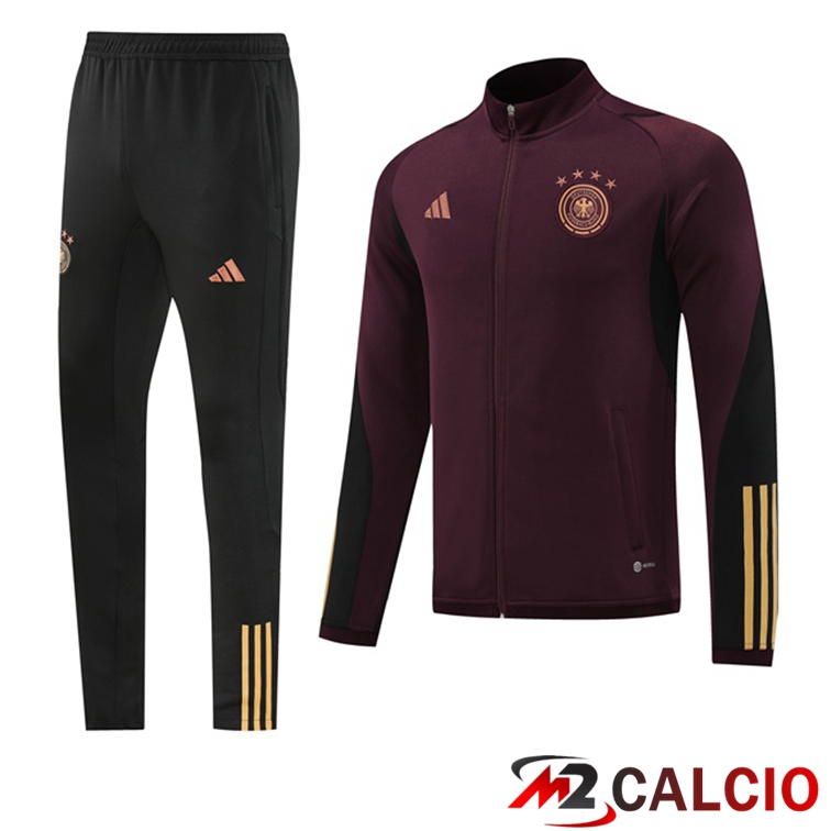 Maglie Calcio Personalizzate,Tute Calcio Squadre,Maglia Nazionale Italiana Calcio | Insieme Tuta Calcio - Giacca Germania Rosso 2022/2023