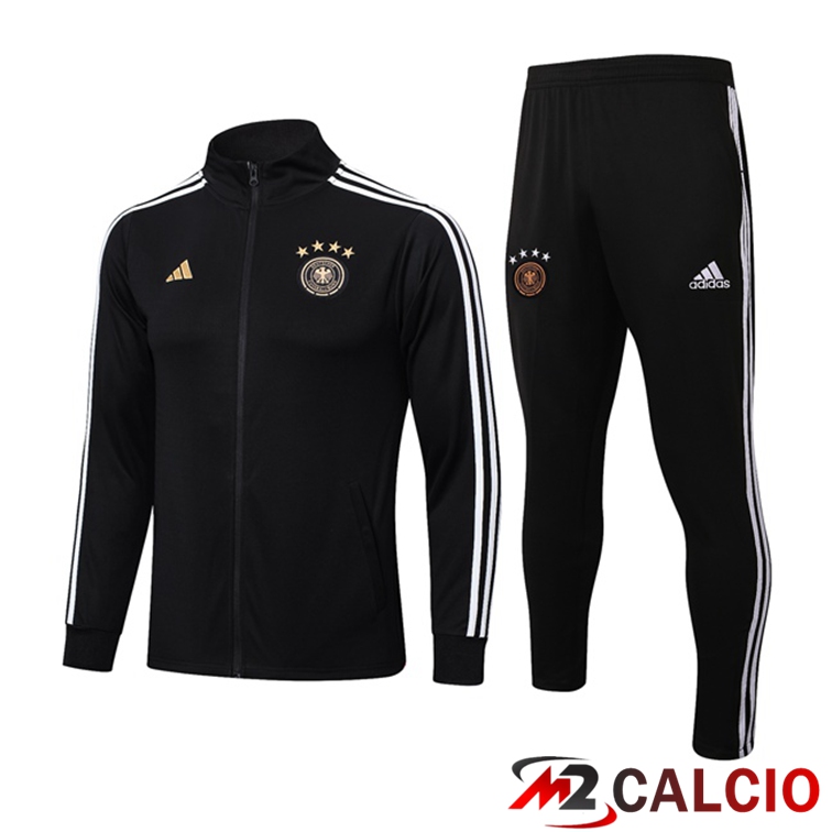 Maglie Calcio Personalizzate,Tute Calcio Squadre,Maglia Nazionale Italiana Calcio | Insieme Tuta Calcio - Giacca Germania Nero 2022/2023