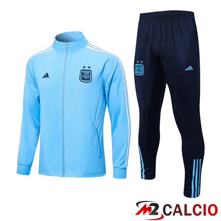 Maglie Calcio Personalizzate,Tute Calcio Squadre,Maglia Nazionale Italiana Calcio | Insieme Tuta Calcio - Giacca Argentina Blu 2022/2023