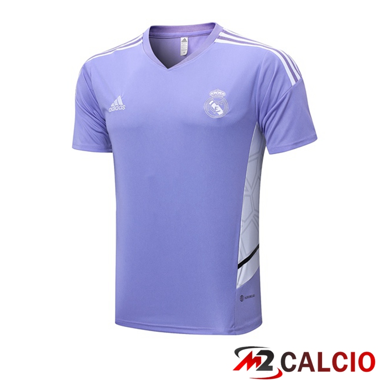 Maglie Calcio Personalizzate,Tute Calcio Squadre,Maglia Nazionale Italiana Calcio | T Shirt Allenamento Real Madrid Viola 2022/2023