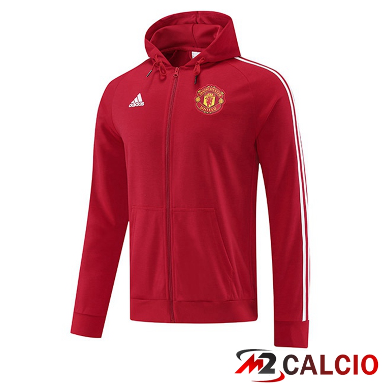Maglie Calcio Personalizzate,Tute Calcio Squadre,Maglia Nazionale Italiana Calcio | Giacca Con Cappuccio Manchester United Rosso 2022/2023