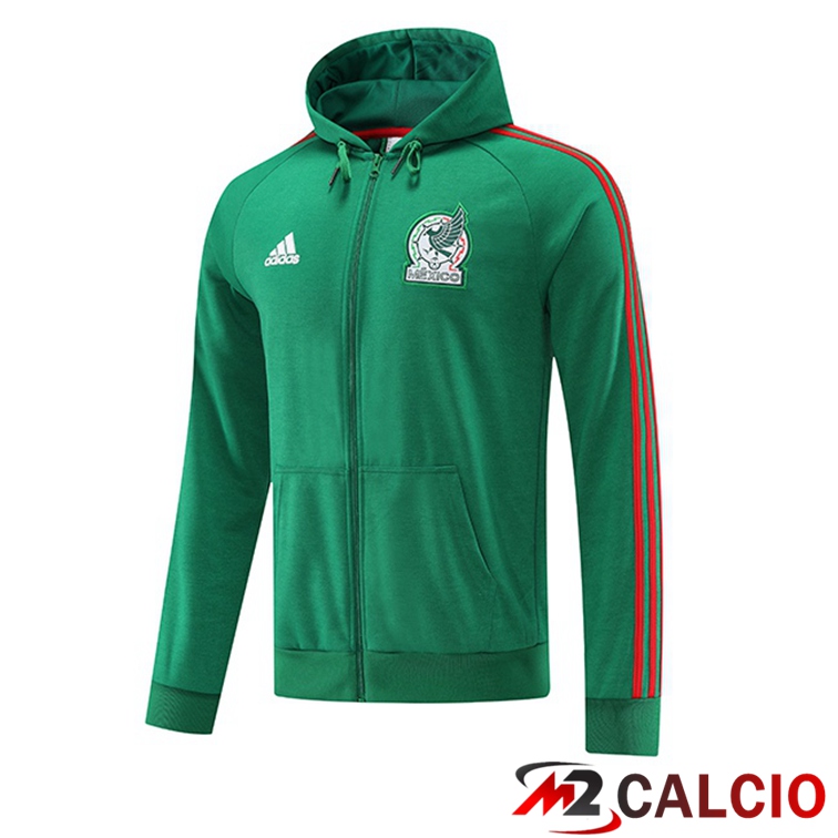 Maglie Calcio Personalizzate,Tute Calcio Squadre,Maglia Nazionale Italiana Calcio | Giacca Con Cappuccio Messico Verde 2022/2023