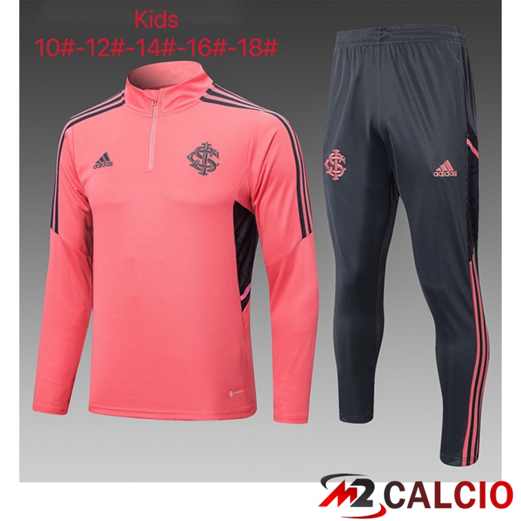 Maglie Calcio Personalizzate,Tute Calcio Squadre,Maglia Nazionale Italiana Calcio | Insieme Tuta Calcio SC Internacional Bambino Rosa 2022/2023