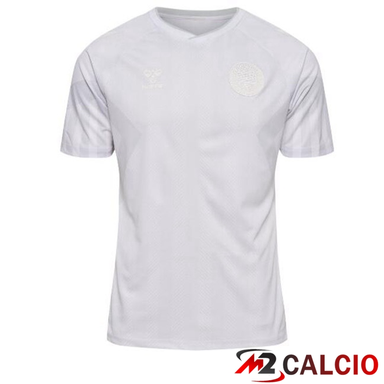 Maglie Calcio Personalizzate,Tute Calcio Squadre,Maglia Nazionale Italiana Calcio | Maglie Calcio Danimarca Seconda Bianco Coppa Del Mondo 2022