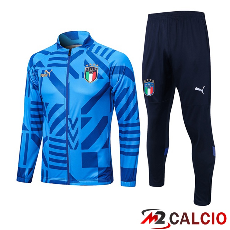 Maglie Calcio Personalizzate,Tute Calcio Squadre,Maglia Nazionale Italiana Calcio | Insieme Tuta Calcio - Giacca Italia Blu 2022/2023