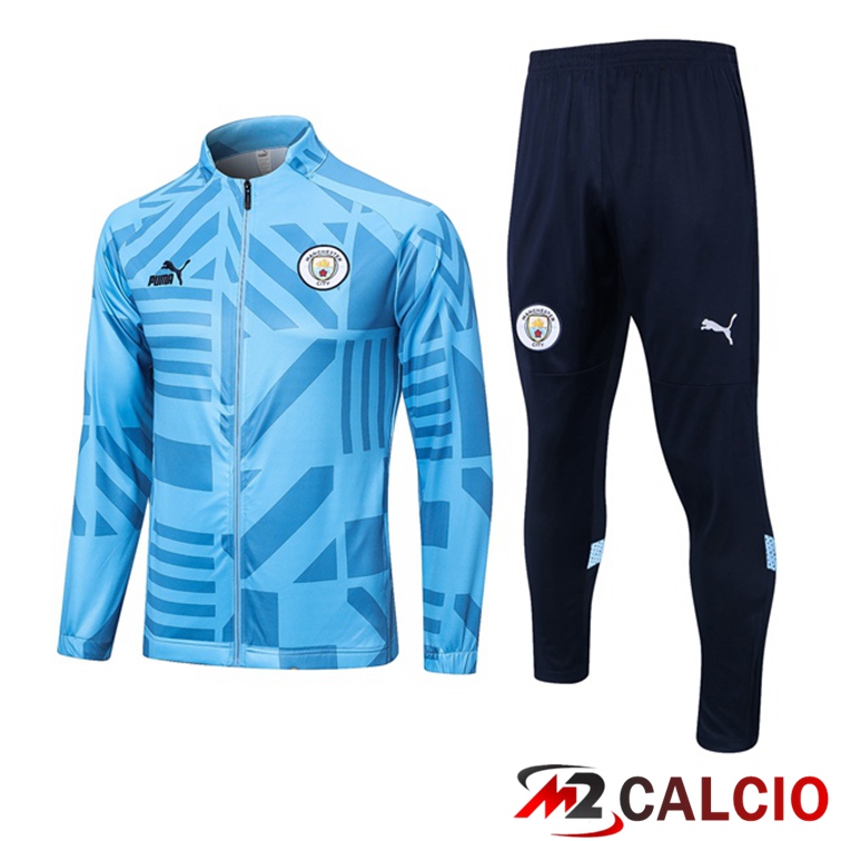Maglie Calcio Personalizzate,Tute Calcio Squadre,Maglia Nazionale Italiana Calcio | Insieme Tuta Calcio - Giacca Manchester City Blu 2022/2023