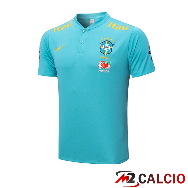 Maglie Calcio Personalizzate,Tute Calcio Squadre,Maglia Nazionale Italiana Calcio | Maglia Polo Brasile Blu 2022/2023