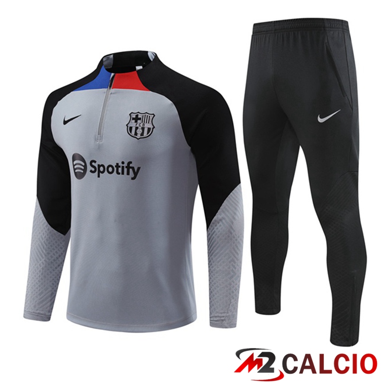 Maglie Calcio Personalizzate,Tute Calcio Squadre,Maglia Nazionale Italiana Calcio | Insieme Tuta Calcio FC Barcellona Grigio 2022/2023