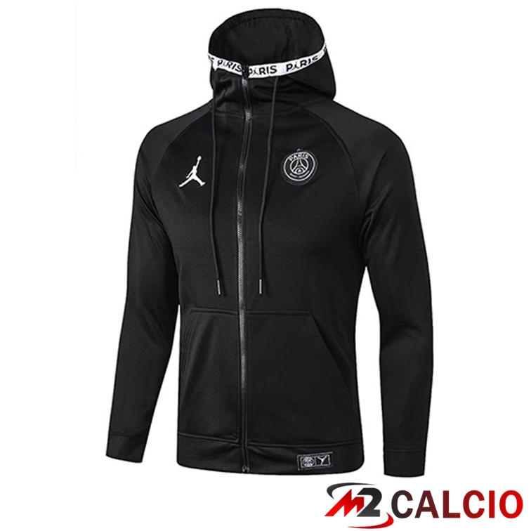 Maglie Calcio Personalizzate,Tute Calcio Squadre,Maglia Nazionale Italiana Calcio | Giacca Con Cappuccio JORDAN Paris PSG Nero 2022/2023