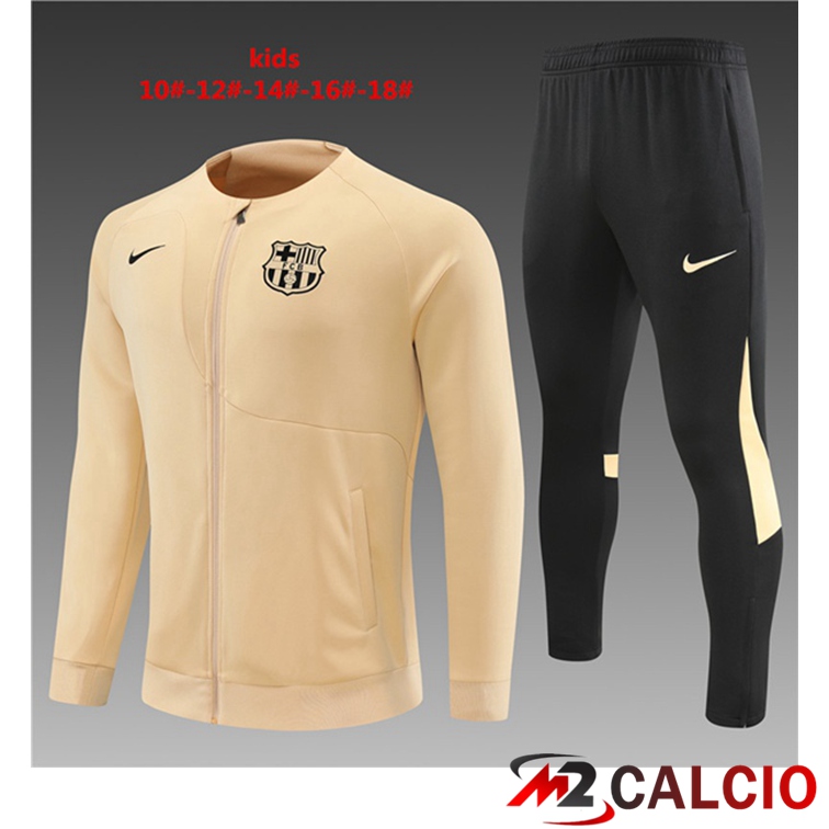 Maglie Calcio Personalizzate,Tute Calcio Squadre,Maglia Nazionale Italiana Calcio | Insieme Tuta Calcio - Giacca FC Barcellona Bambino Marrone 2022/2023