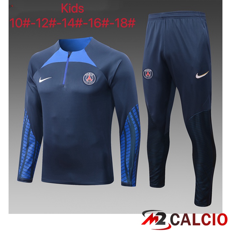 Maglie Calcio Personalizzate,Tute Calcio Squadre,Maglia Nazionale Italiana Calcio | Insieme Tuta Calcio FC Barcellona Bambino Blu Reale 2022/2023