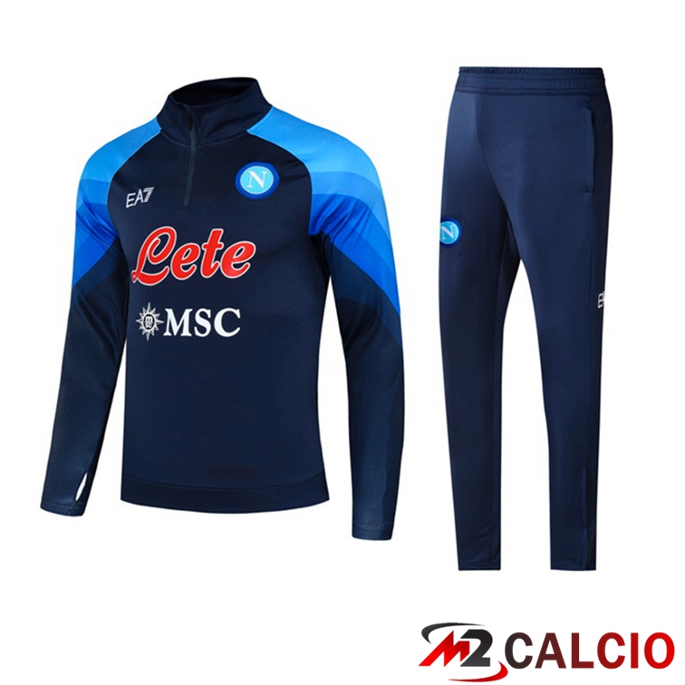 Maglie Calcio Personalizzate,Tute Calcio Squadre,Maglia Nazionale Italiana Calcio | Insieme Tuta Calcio SSC Napoli Blu 2022/2023
