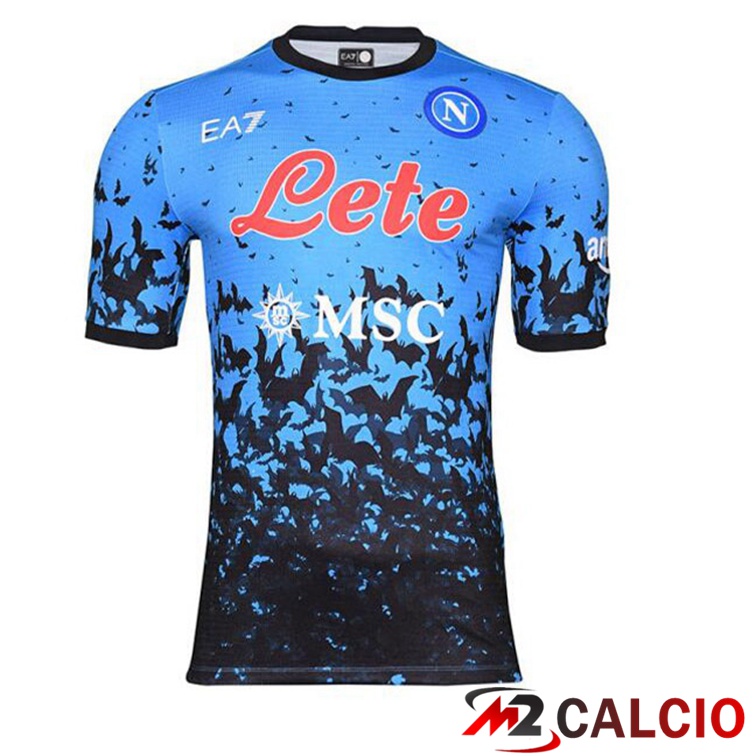Maglie Calcio Personalizzate,Tute Calcio Squadre,Maglia Nazionale Italiana Calcio | Maglie Calcio SSC Napoli Terza Euro Blu Nero 2022/2023
