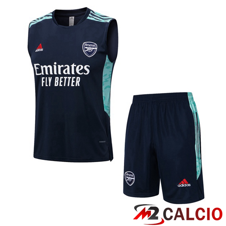 Maglie Calcio Personalizzate,Tute Calcio Squadre,Maglia Nazionale Italiana Calcio | Canotta Calcio Arsenal + Pantaloncini Blu Reale 2022/2023