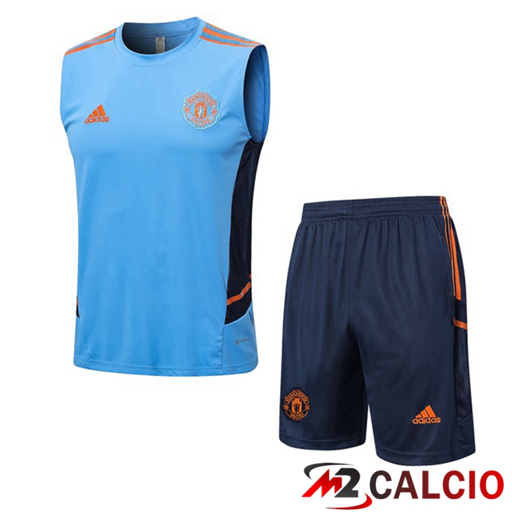 Maglie Calcio Personalizzate,Tute Calcio Squadre,Maglia Nazionale Italiana Calcio | Canotta Calcio Manchester United + Pantaloncini Blu 2022/2023