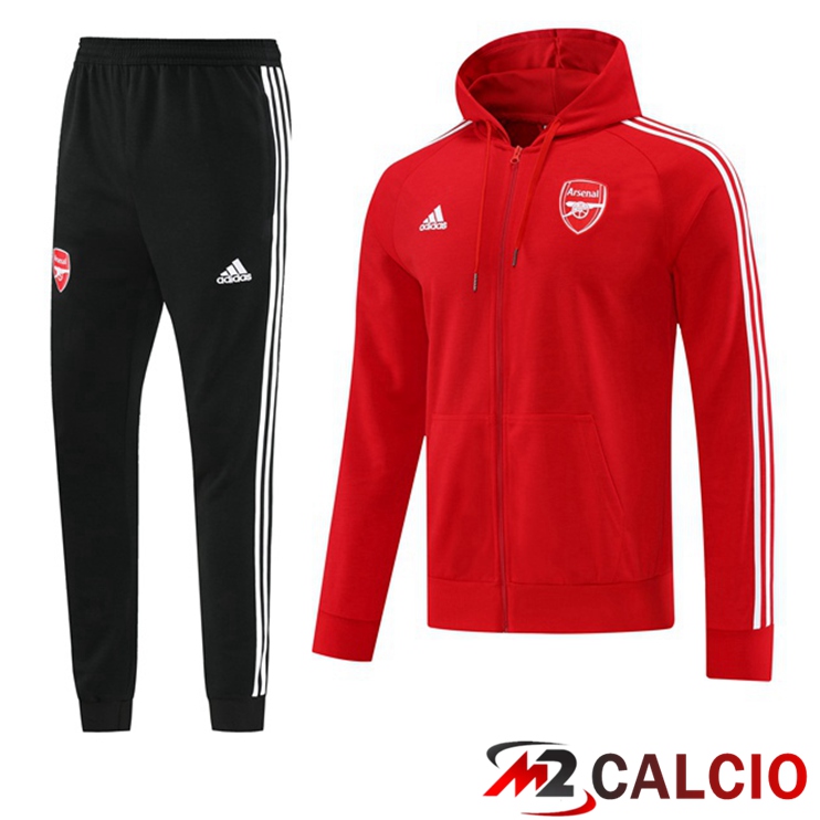 Maglie Calcio Personalizzate,Tute Calcio Squadre,Maglia Nazionale Italiana Calcio | Insieme Giacca Con Cappuccio Tuta Arsenal Rosso 2022/2023