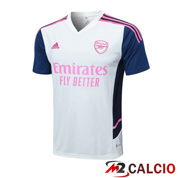 Maglie Calcio Personalizzate,Tute Calcio Squadre,Maglia Nazionale Italiana Calcio | T Shirt Allenamento Arsenal Bianco 2022/2023