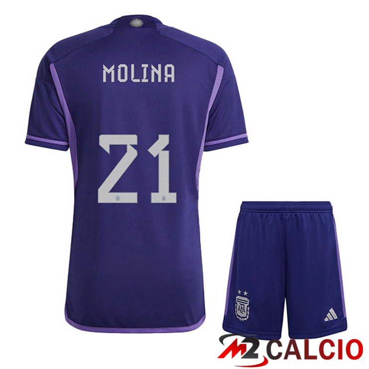 Maglie Calcio Argentina (DYBALA 21) Bambino Seconda Viola 2022/2023