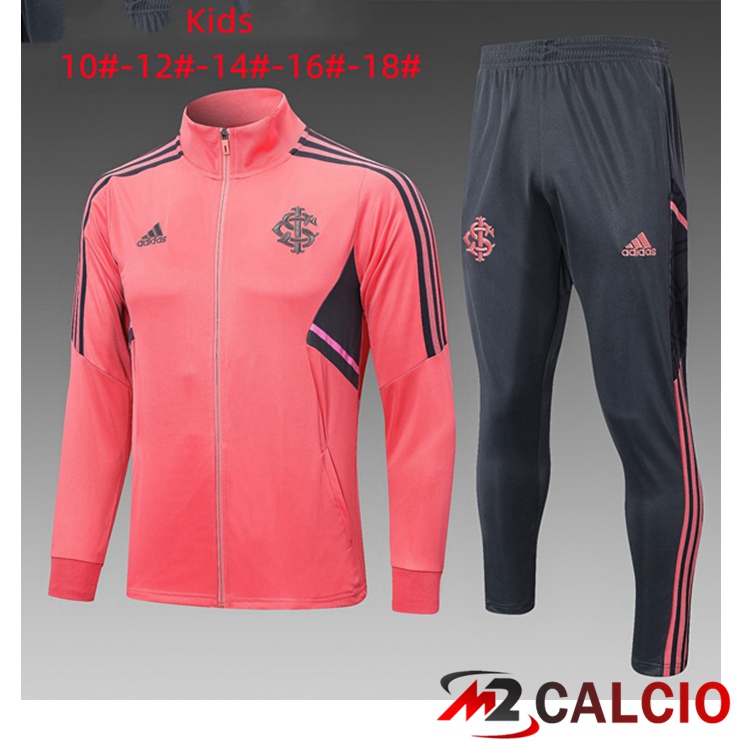 Maglie Calcio Personalizzate,Tute Calcio Squadre,Maglia Nazionale Italiana Calcio | Insieme Tuta Calcio - Giacca SC Internacional Bambino Rosa 2022/2023