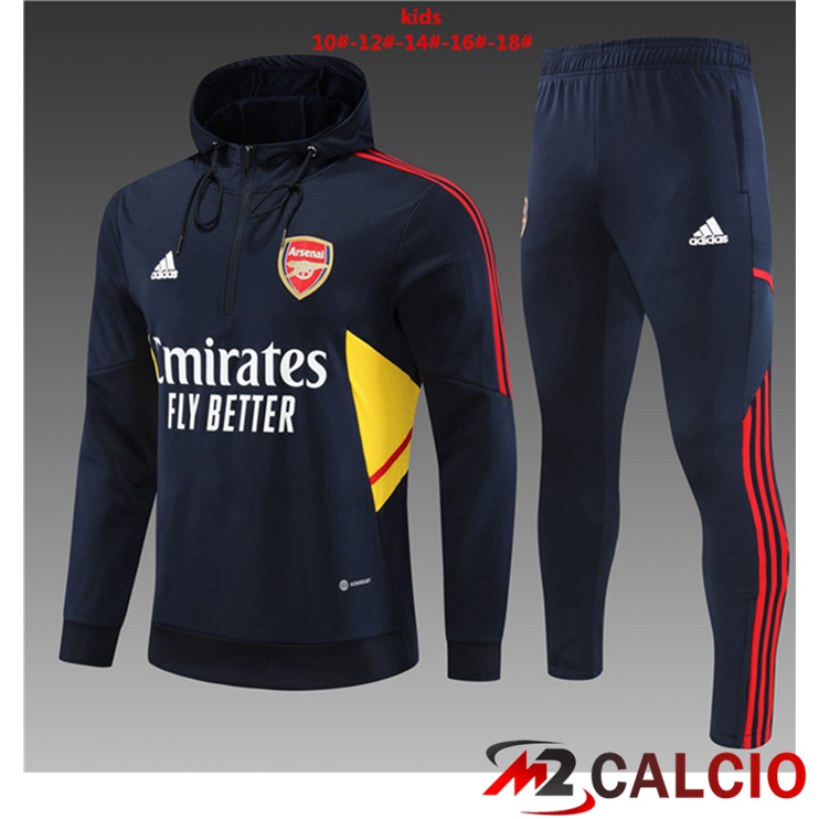 Maglie Calcio Personalizzate,Tute Calcio Squadre,Maglia Nazionale Italiana Calcio | Insieme Giacca Con Cappuccio Tuta Arsenal Bambino Blu Reale 2022/2023