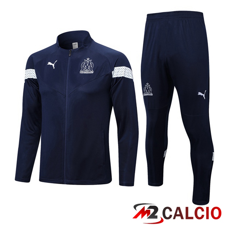 Maglie Calcio Personalizzate,Tute Calcio Squadre,Maglia Nazionale Italiana Calcio | Insieme Tuta Calcio - Giacca Marsiglia Blu Reale 2022/2023