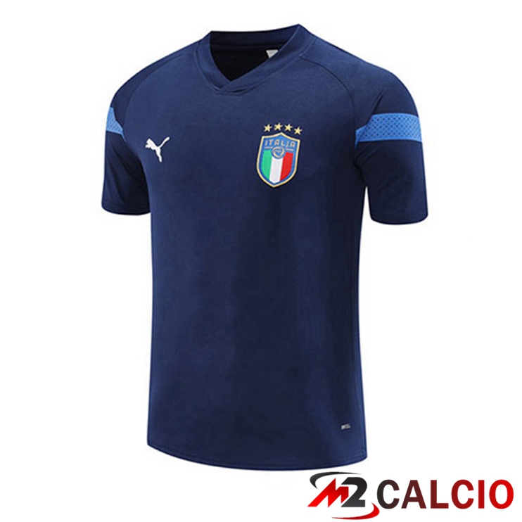 Maglie Calcio Personalizzate,Tute Calcio Squadre,Maglia Nazionale Italiana Calcio | T Shirt Allenamento Italia Blu Reale 2022/2023