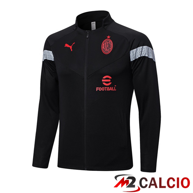 Maglie Calcio Personalizzate,Tute Calcio Squadre,Maglia Nazionale Italiana Calcio | Giacca Calcio AC Milan Nero 2022/2023