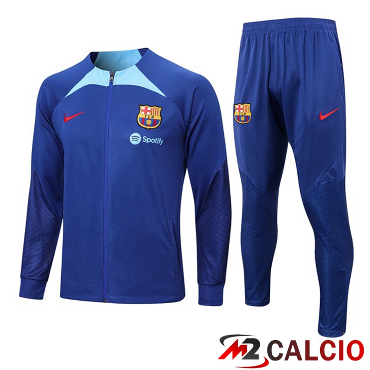Maglie Calcio Personalizzate,Tute Calcio Squadre,Maglia Nazionale Italiana Calcio | Insieme Tuta Calcio - Giacca FC Barcellona Blu 2022/2023