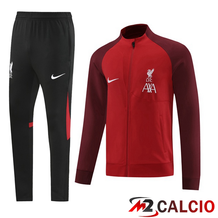 Maglie Calcio Personalizzate,Tute Calcio Squadre,Maglia Nazionale Italiana Calcio | Insieme Tuta Calcio - Giacca FC Liverpool Rosso 2022/2023