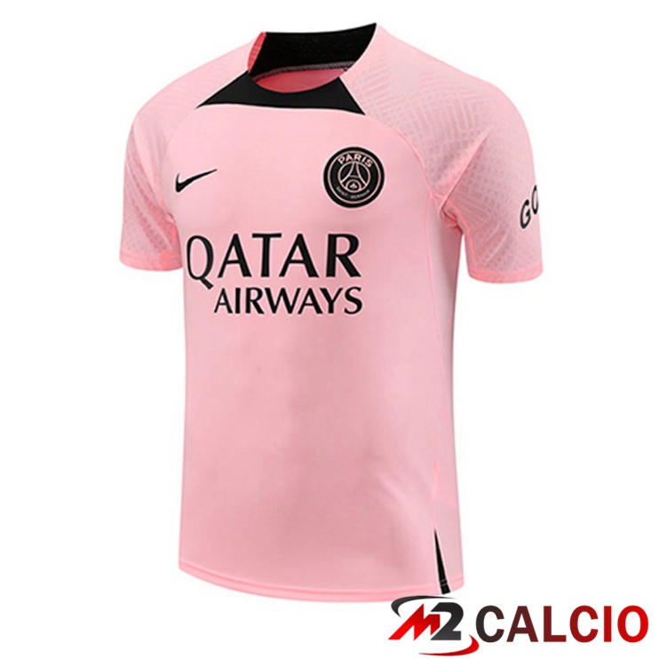Maglie Calcio Personalizzate,Tute Calcio Squadre,Maglia Nazionale Italiana Calcio | T Shirt Allenamento Paris PSG Rosa 2022/2023