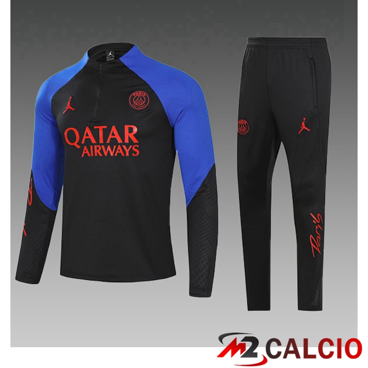 Maglie Calcio Personalizzate,Tute Calcio Squadre,Maglia Nazionale Italiana Calcio | Insieme Tuta Calcio Paris PSG Bambino Nero 2022/2023