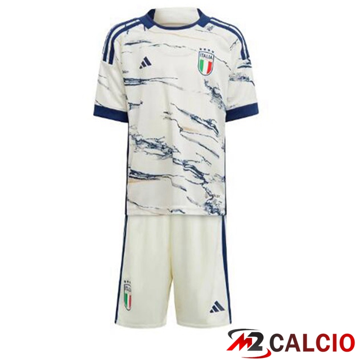 Maglie Calcio Personalizzate,Tute Calcio Squadre,Maglia Nazionale Italiana Calcio | Maglie Calcio Italia Bambino Seconda Bianco 2023/2024
