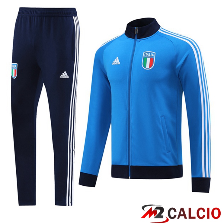 Maglie Calcio Personalizzate,Tute Calcio Squadre,Maglia Nazionale Italiana Calcio | Insieme Tuta Calcio - Giacca Italia Blu 2023/2024
