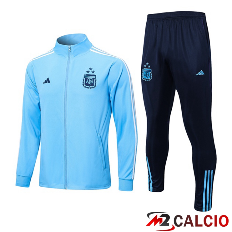 Maglie Calcio Personalizzate,Tute Calcio Squadre,Maglia Nazionale Italiana Calcio | Insieme Tuta Calcio - Giacca Argentina Blu 2023/2024