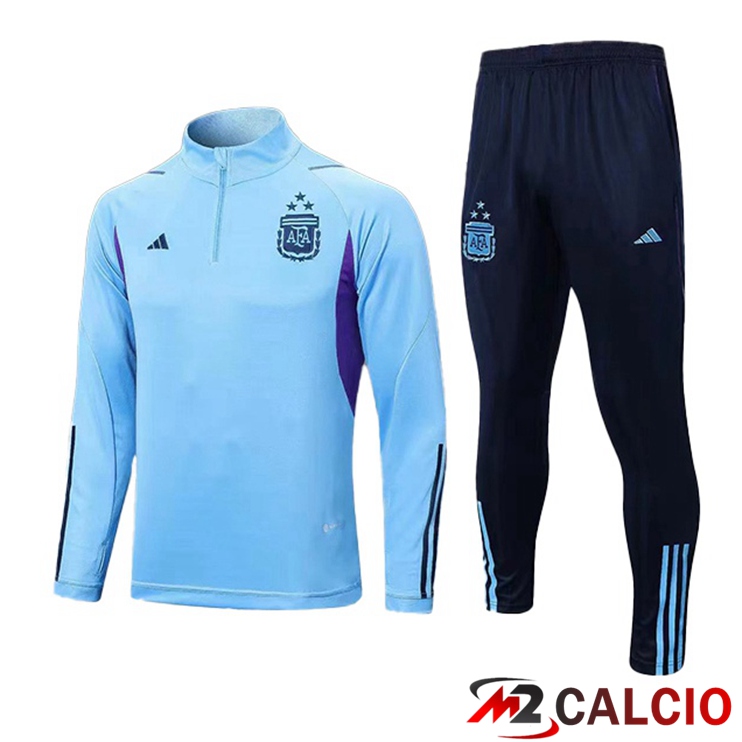 Maglie Calcio Personalizzate,Tute Calcio Squadre,Maglia Nazionale Italiana Calcio | Insieme Tuta Calcio Argentina Blu 2023/2024