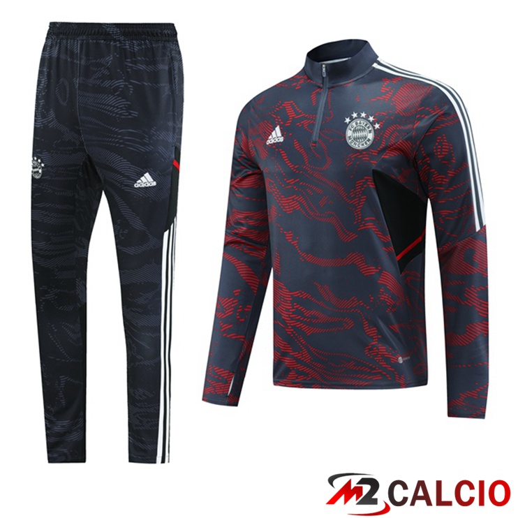 Maglie Calcio Personalizzate,Tute Calcio Squadre,Maglia Nazionale Italiana Calcio | Insieme Tuta Calcio Bayern Monaco Rosso Nero 2023/2024