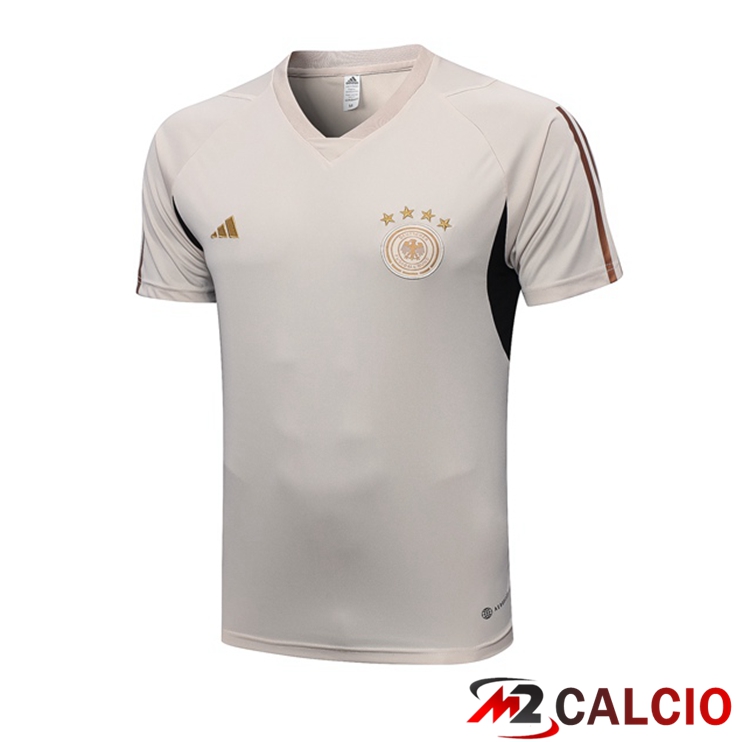 Maglie Calcio Personalizzate,Tute Calcio Squadre,Maglia Nazionale Italiana Calcio | T Shirt Allenamento Germania Marrone 2023/2024