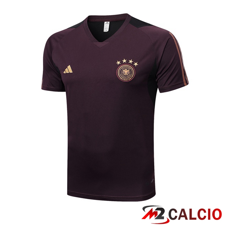 Maglie Calcio Personalizzate,Tute Calcio Squadre,Maglia Nazionale Italiana Calcio | T Shirt Allenamento Germania Rosso 2023/2024