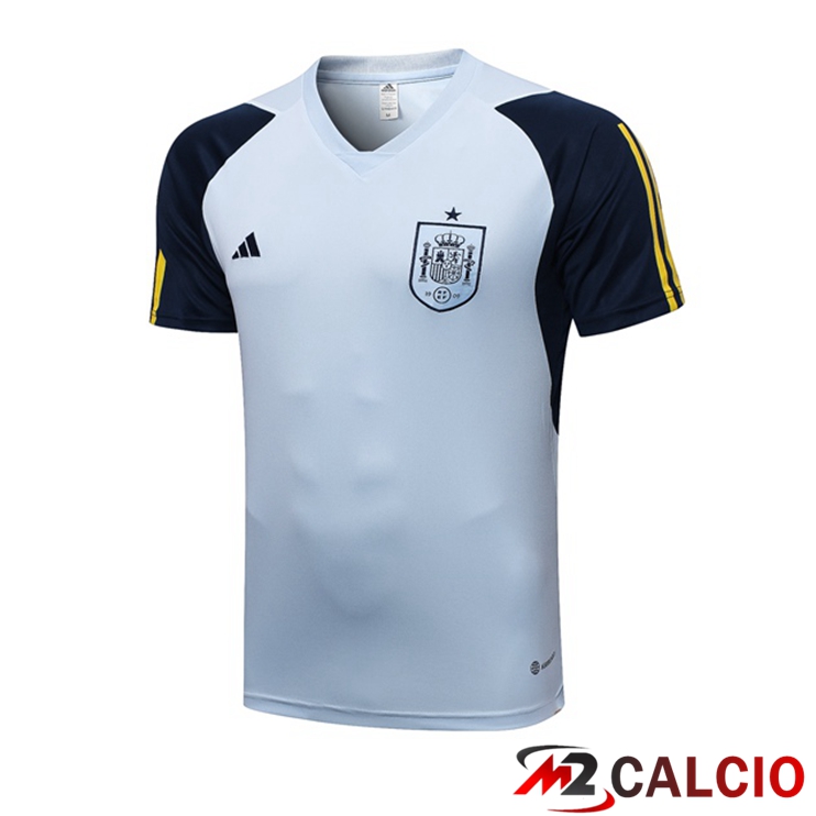 Maglie Calcio Personalizzate,Tute Calcio Squadre,Maglia Nazionale Italiana Calcio | T Shirt Allenamento Spagna Blu 2023/2024
