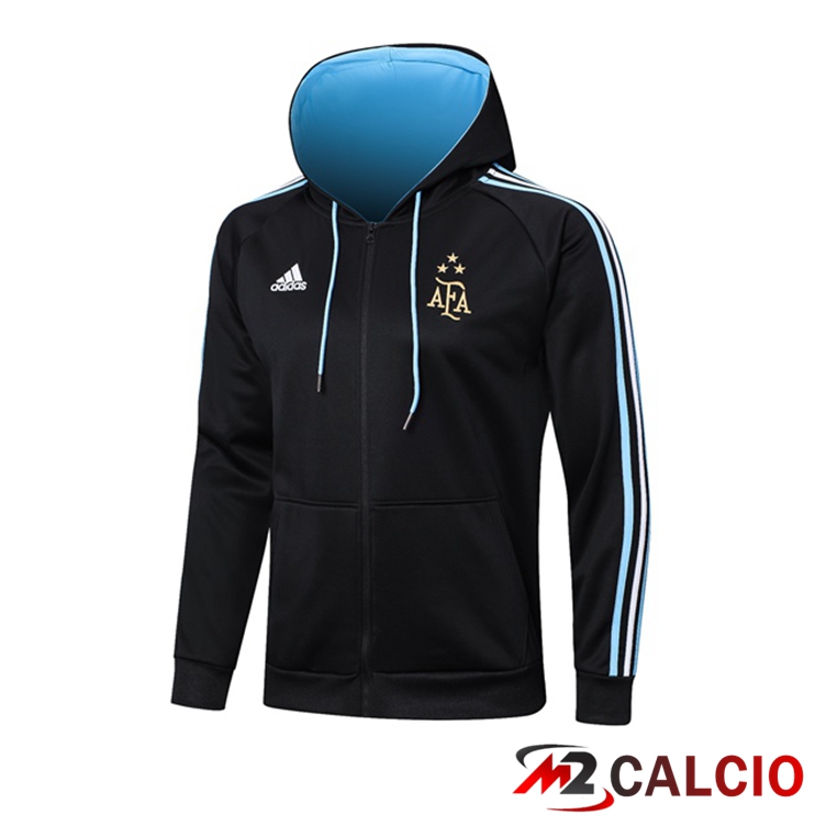 Maglie Calcio Personalizzate,Tute Calcio Squadre,Maglia Nazionale Italiana Calcio | Giacca Con Cappuccio Argentina Blu Reale 2023/2024