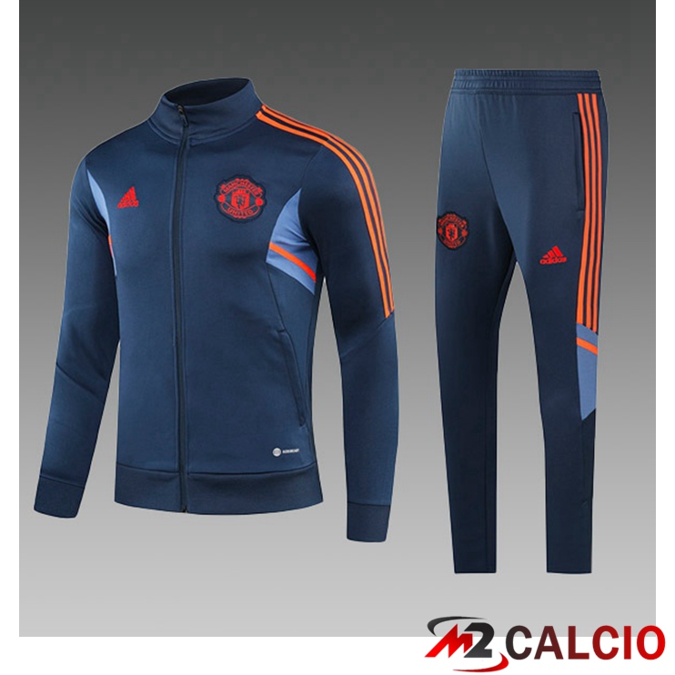 Maglie Calcio Personalizzate,Tute Calcio Squadre,Maglia Nazionale Italiana Calcio | Insieme Tuta Calcio - Giacca Manchester United Bambino Cyan 2023/2024