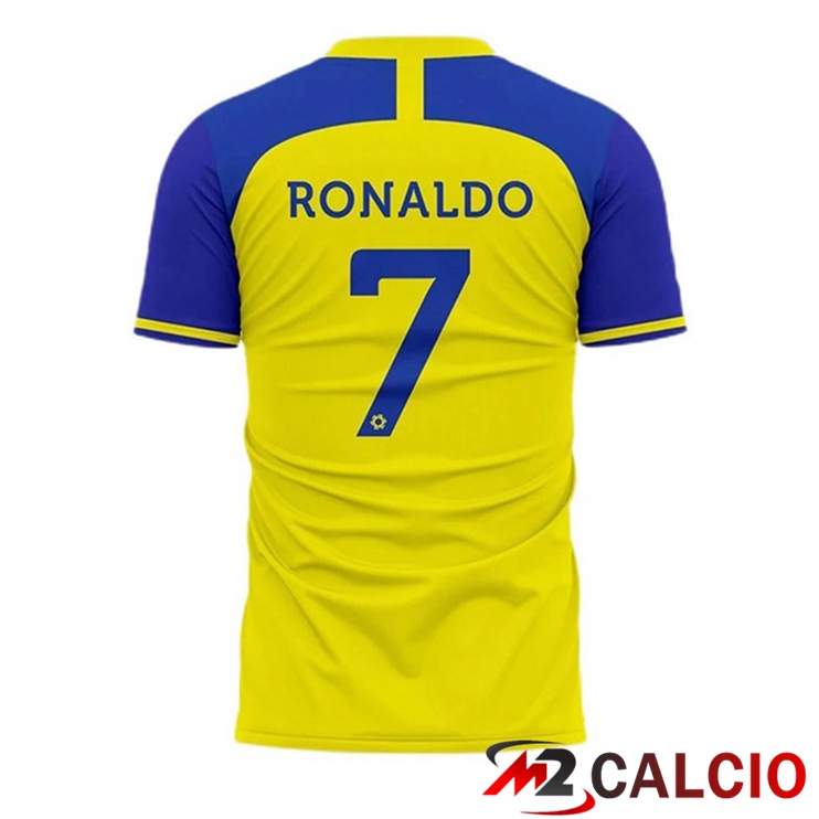 Maglie Calcio Personalizzate,Tute Calcio Squadre,Maglia Nazionale Italiana Calcio | Maglie Calcio Al-Nassr FC (RONALDO 7) Prima Giallo 2022/2023