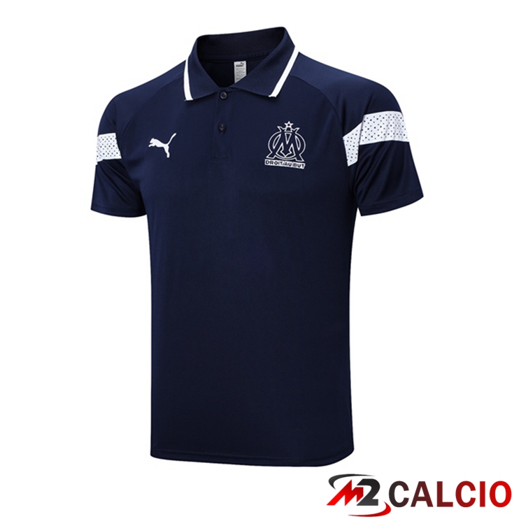 Maglie Calcio Personalizzate,Tute Calcio Squadre,Maglia Nazionale Italiana Calcio | Maglia Polo Marsiglia OM Blu Reale 2023/2024