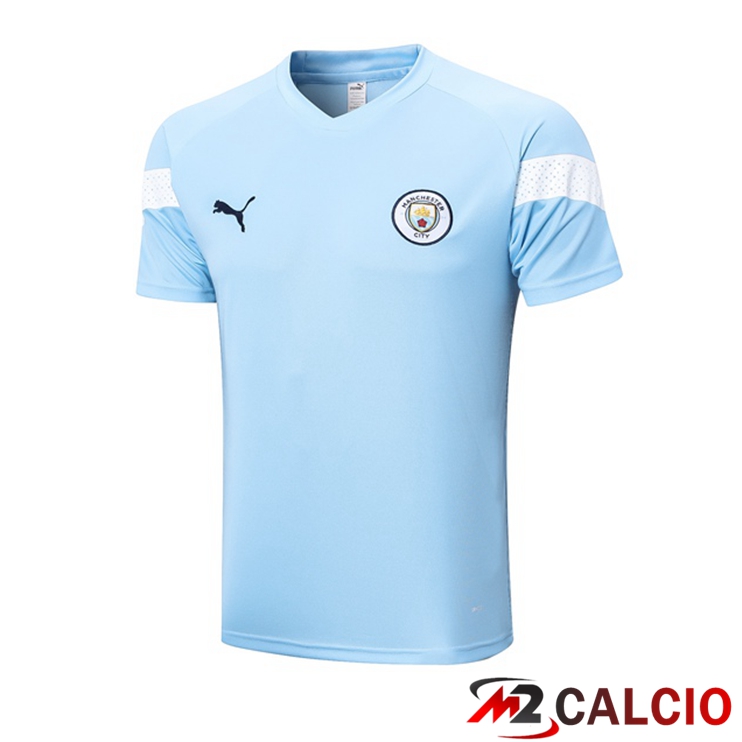 Maglie Calcio Personalizzate,Tute Calcio Squadre,Maglia Nazionale Italiana Calcio | T Shirt Allenamento Manchester City Blu 2023/2024