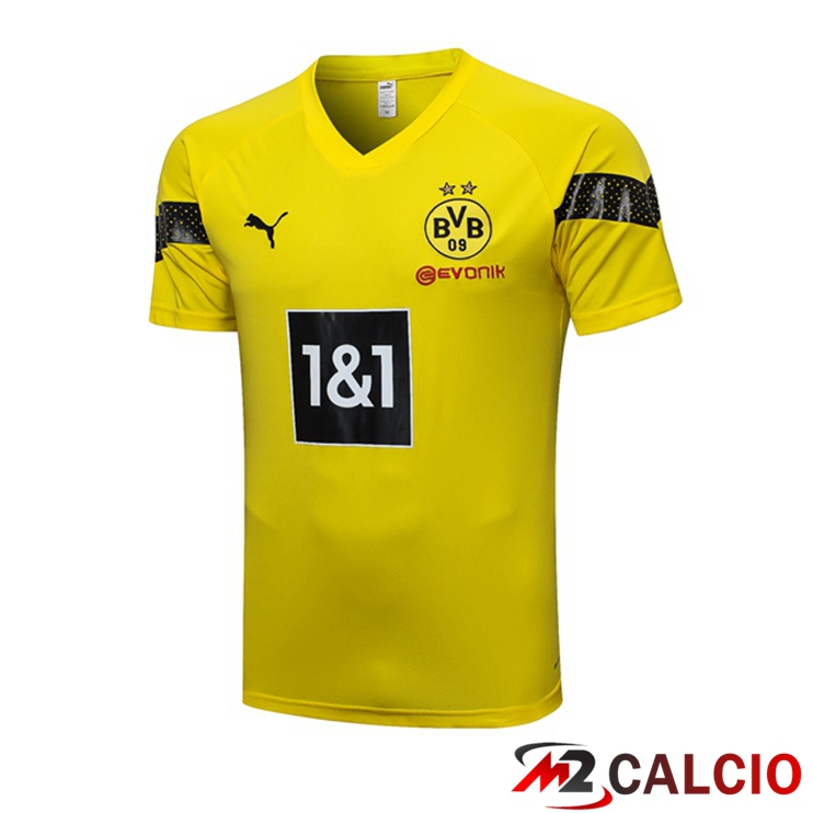 Maglie Calcio Personalizzate,Tute Calcio Squadre,Maglia Nazionale Italiana Calcio | T Shirt Allenamento Dortmund BVB Giallo 2023/2024